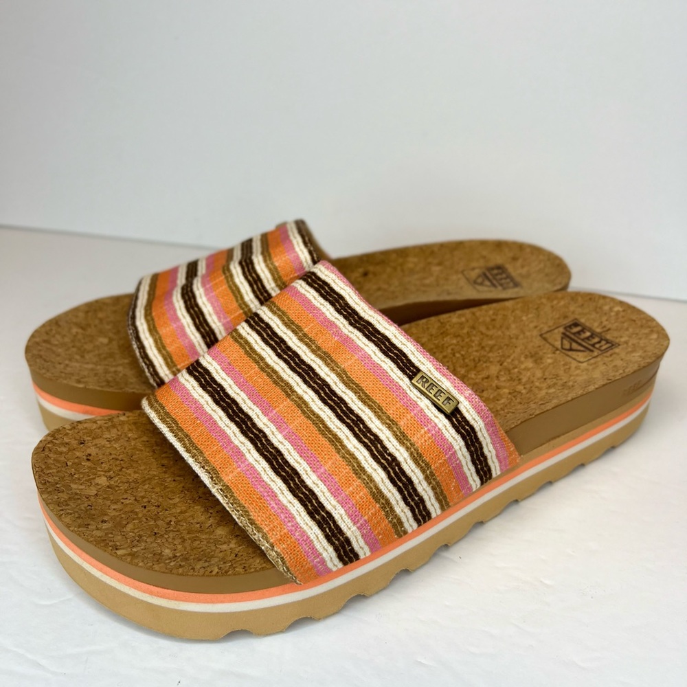 Reef Womens Scout Hi Threads in Smoothie Stripe Sz 11M Tried in only. No box